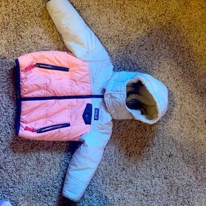 Patagonia size 2T snow bibs and winter coat. Matching set